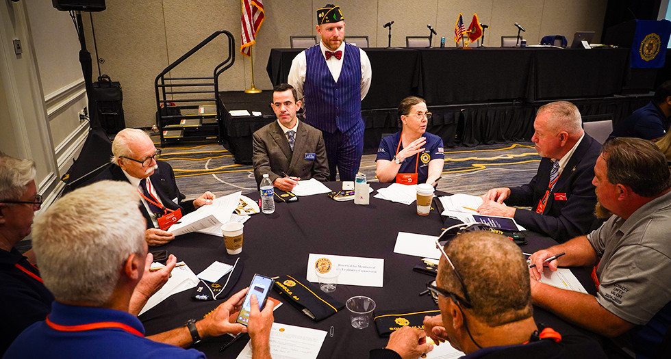 During the national convention, members of the National Legislative Commission practiced meeting with their members of Congress. Photo by Jeric Wilhelmsen