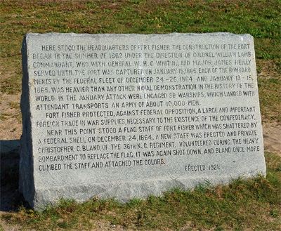 1921 Fort Fisher Monument, Kure Beach