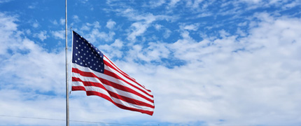 American Flag at Half Staff
