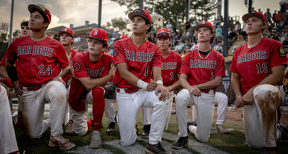 Portland, Ore Post 158 after winning Game 11 of the 2025 American Legion World Series. Photo by Chet Strange