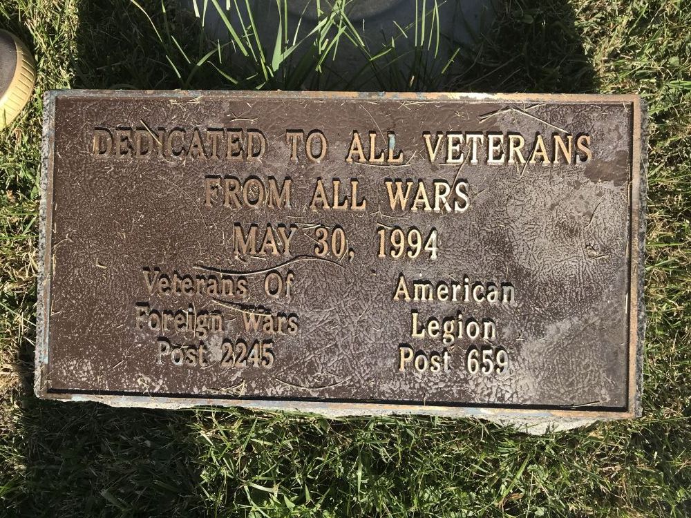 Greyslake Cemetery Memorial Plaque