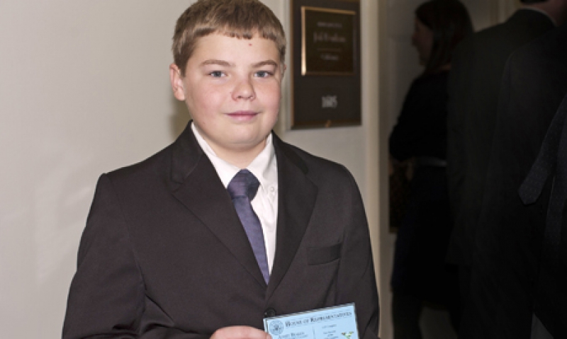 'Flag Boy' tours Washington