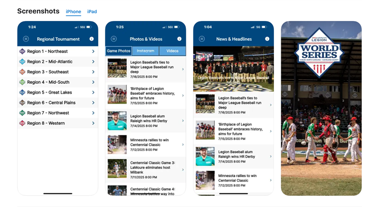 Updated app available for American Legion Baseball, American Legion World Series