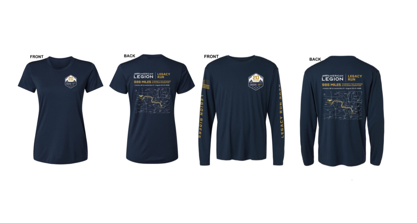 Order your 2026 Legacy Run shirt now to assure shipping prior to the ride
