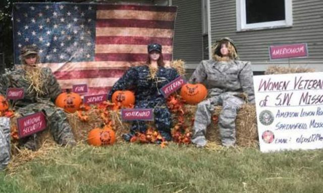 Missouri Post 1214 creates military women scarecrows