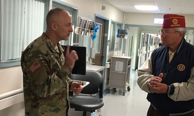 National commander, Auxiliary president visit Landstuhl