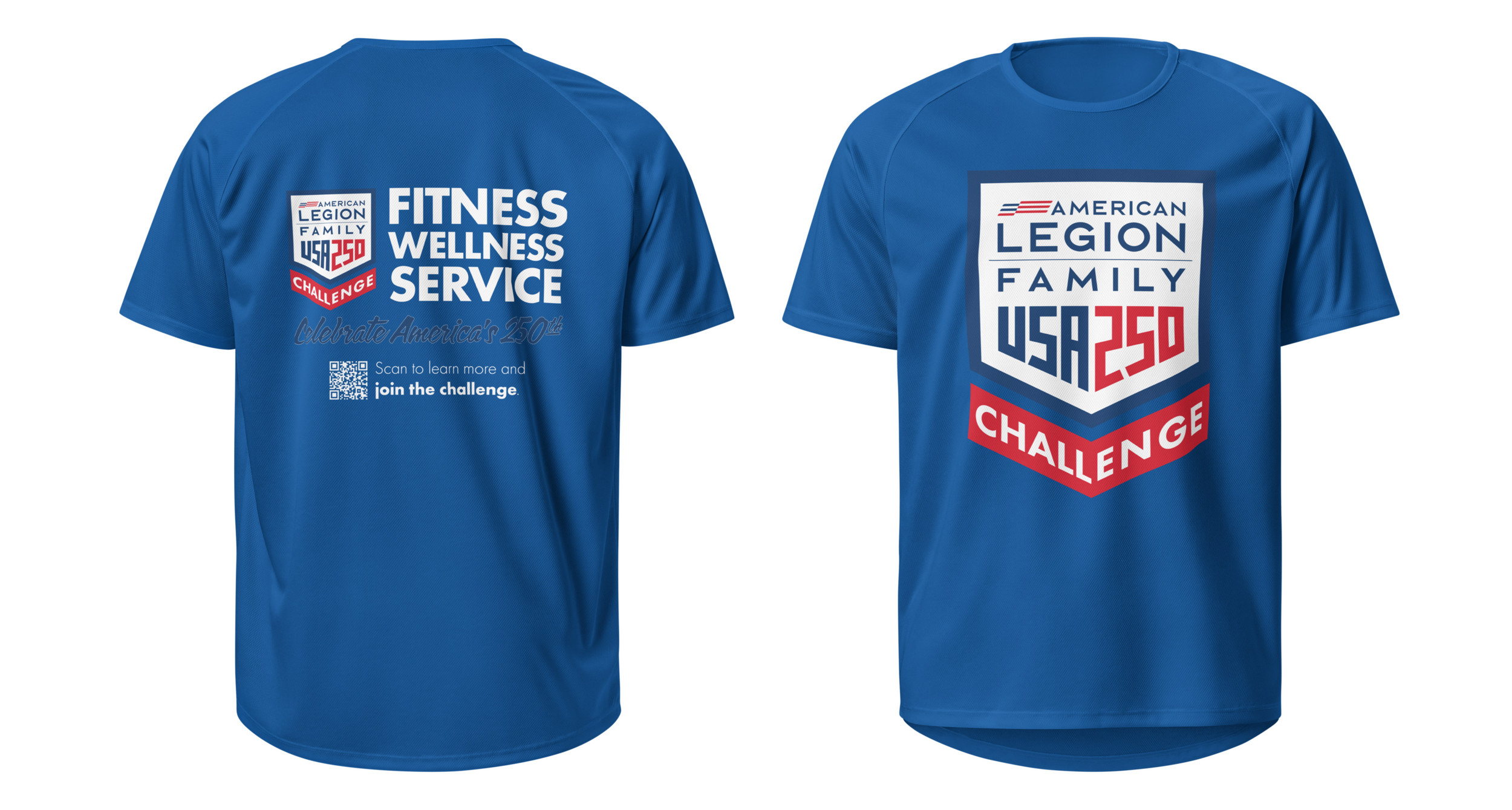 New USA 250 Challenge tech shirts for registered participants