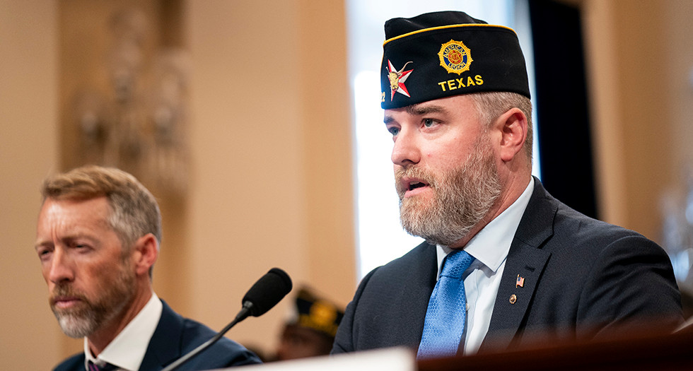 American Legion Veterans Affairs and Rehabilitation Director Cole Lyle testifies during the House Veterans Affairs Committee Oversight and Investigations Subcommittee hearing. Photo by Sarah Silbiger