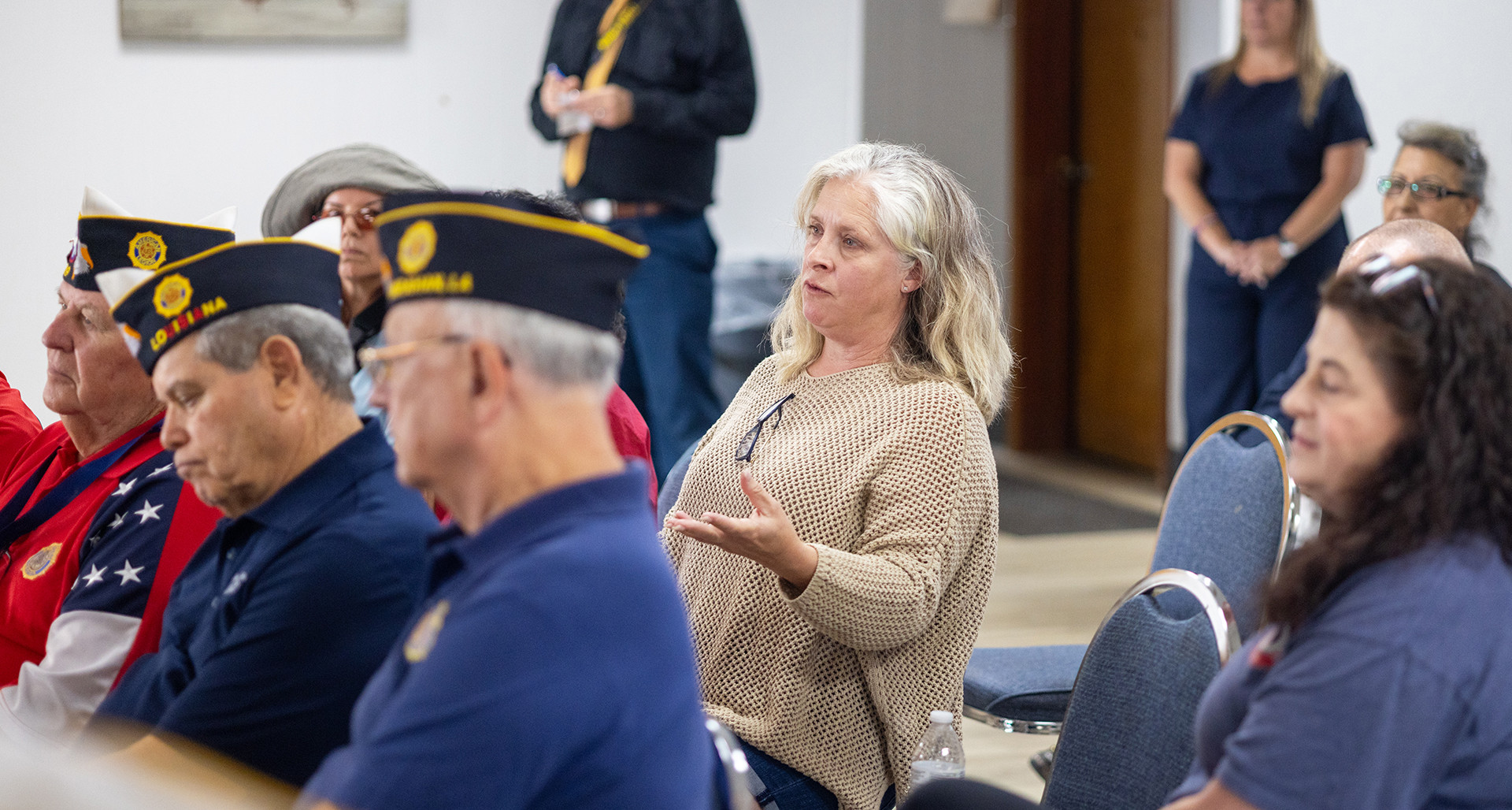 The American Legion System Worth Saving town hall takes place at American Legion Post 397 in New Orleans on Monday June 9, 2025. 