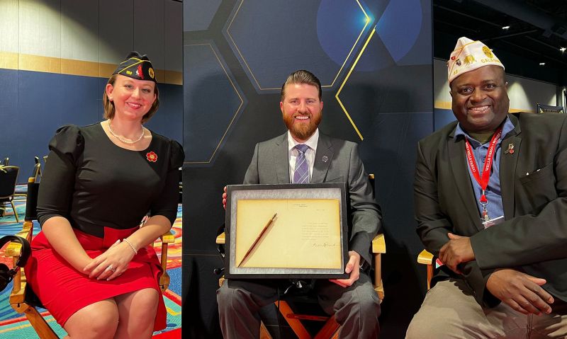National vice commander, podcast team in Orlando with student veterans