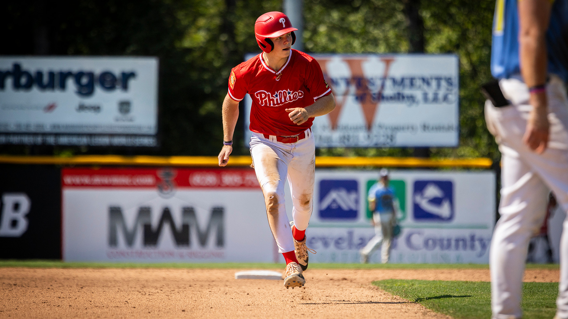 Kade Bryant of Bossier City, La, Post 202 runs to third during Game 9 of the 2025 American Legion World Series. Photo by Chet Strange