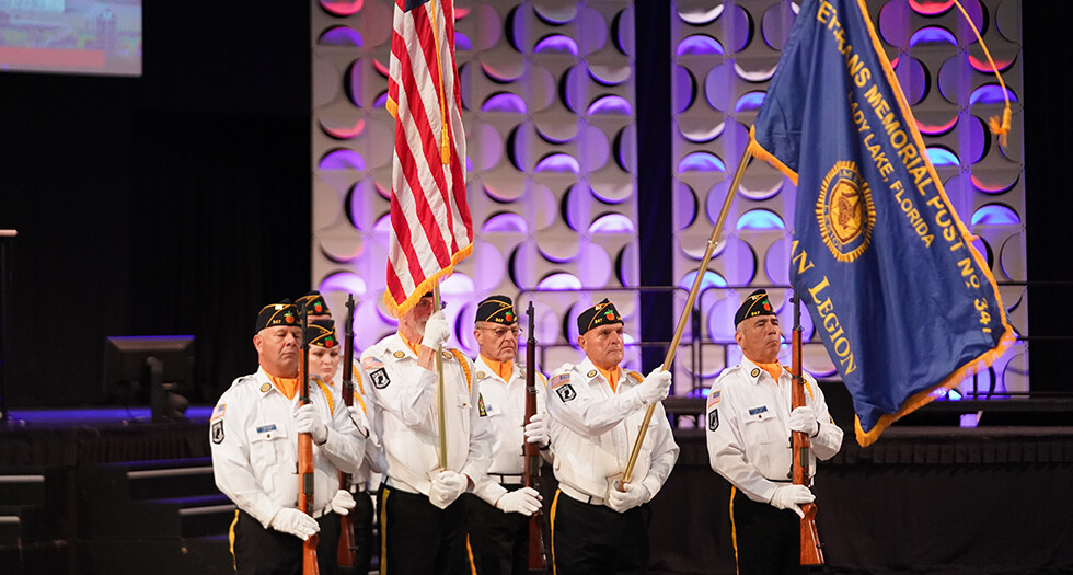 American Legion Post 347 in Lady Lake, Fla., was named the overall champion of the 2026 National Color Guard Contest at the 107th National Convention In Louisville, Ky. Photo by Owen J. Bagwell.