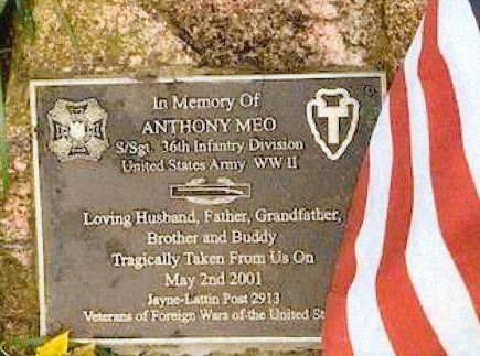 Sgt. Anthony Meo Memorial Plaque