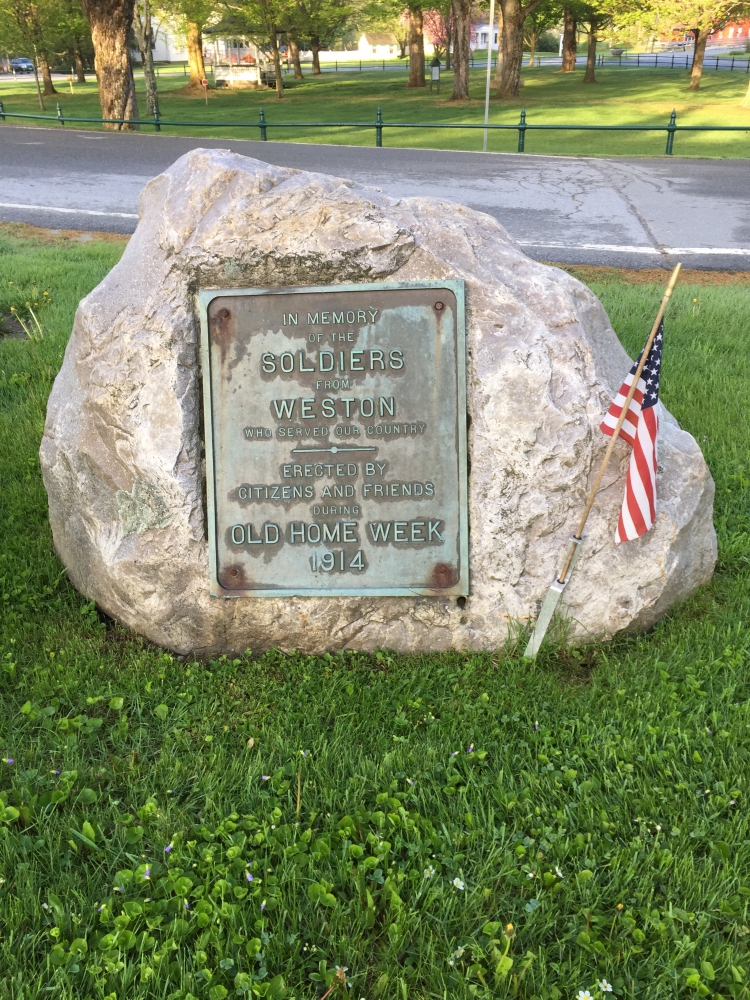 In memory of soldiers from Weston