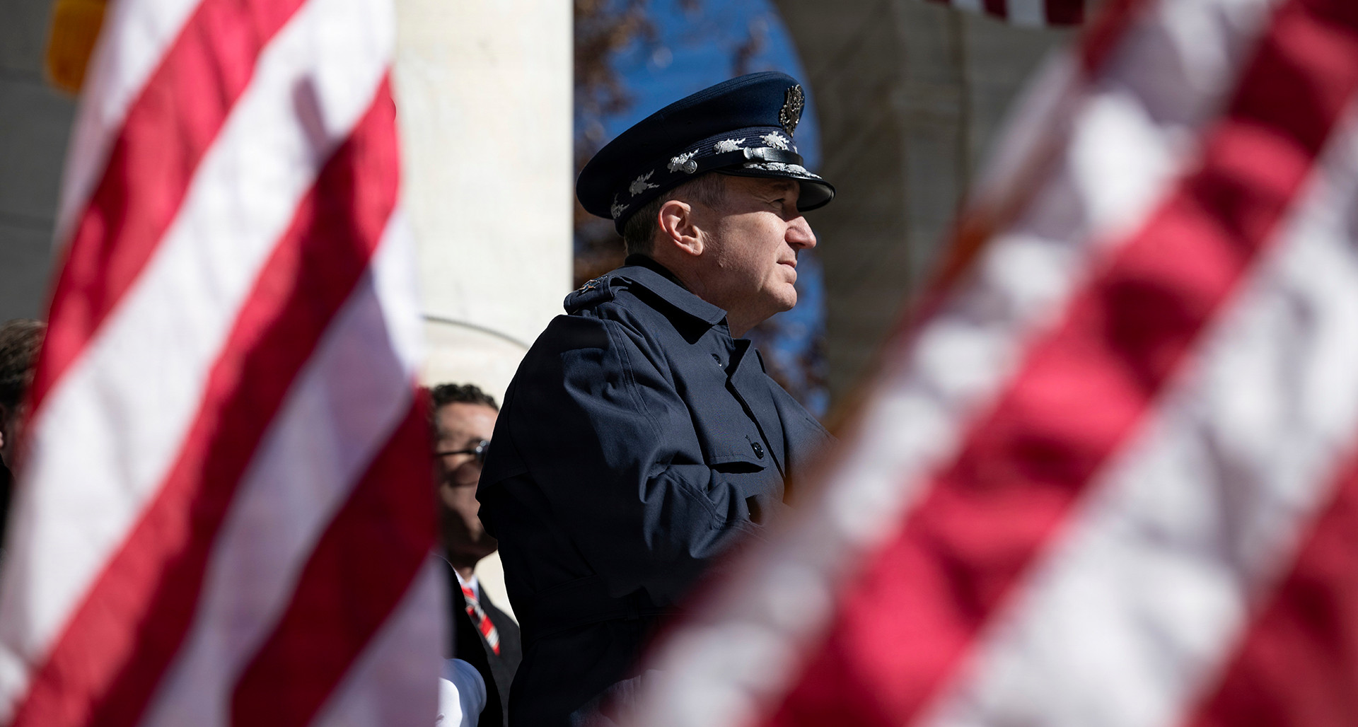 Chairman of the Joint Chiefs of Staff U.S. Air Force Gen. Dan Caine. (U.S. Army photo by Elizabeth Fraser)