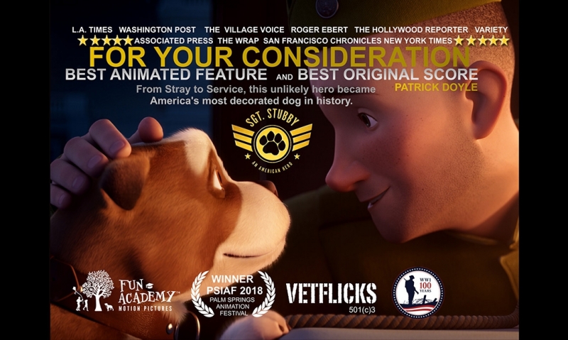 “Sgt. Stubby” embracing status as award contender