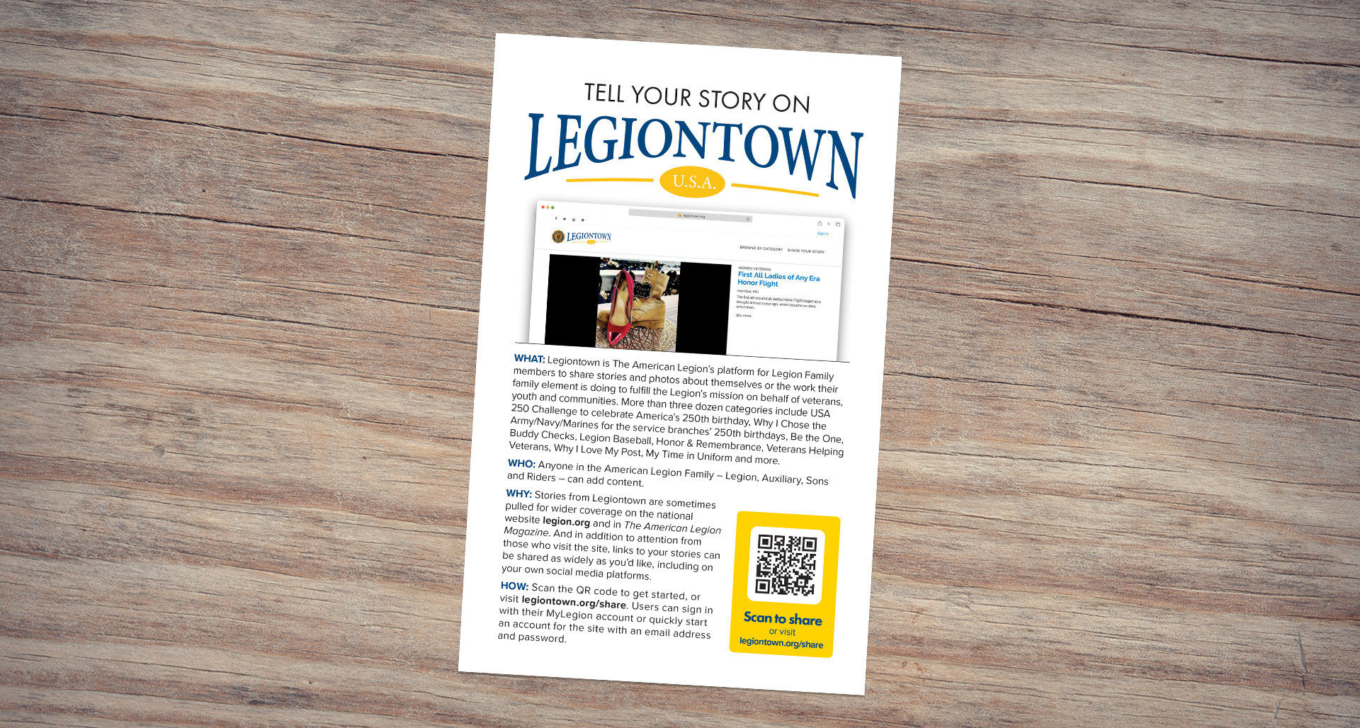 Legiontown promotional flyer available