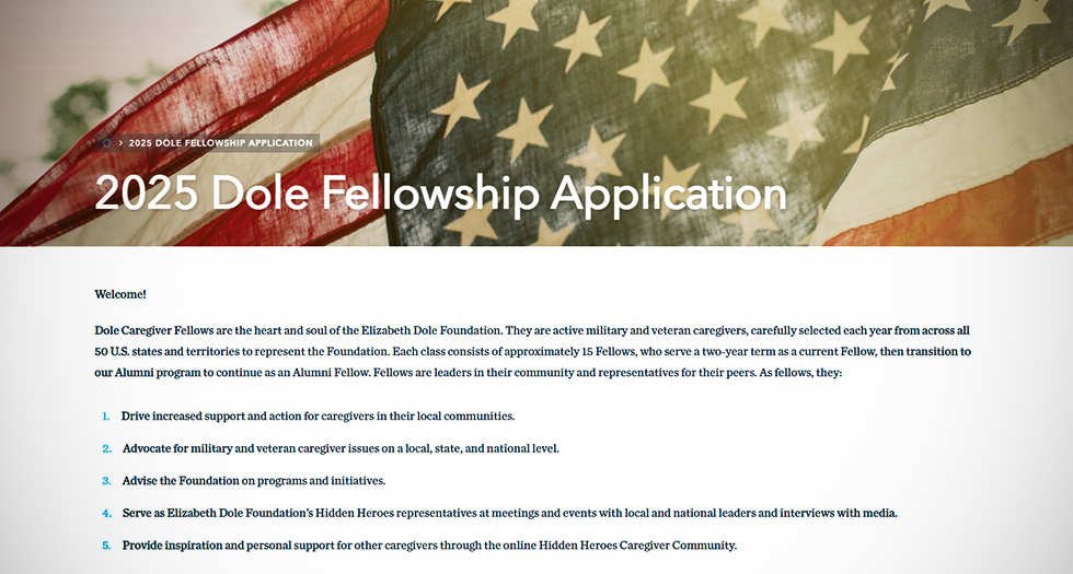 Dole Caregiver Fellowship applications now open