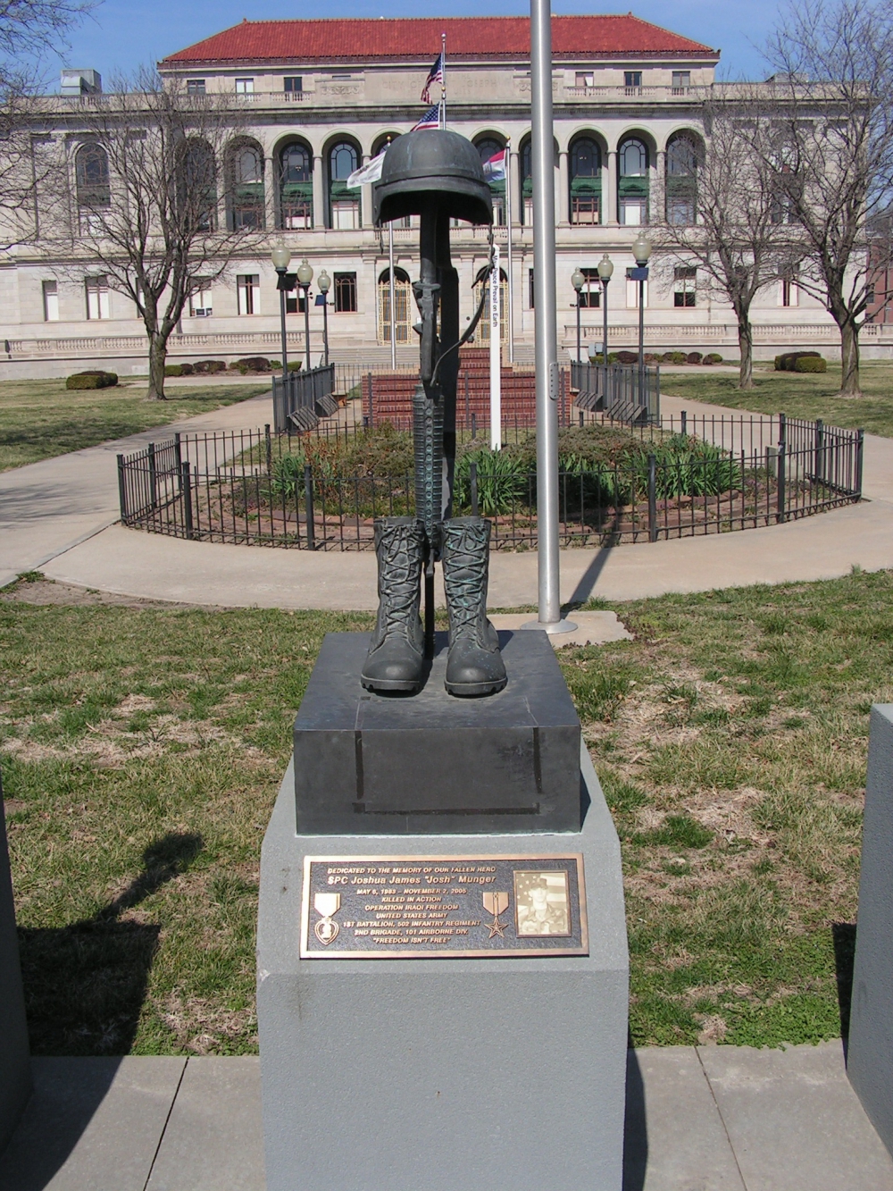 SPC Joshua James “Josh” Munger Battlefield Cross Memorial