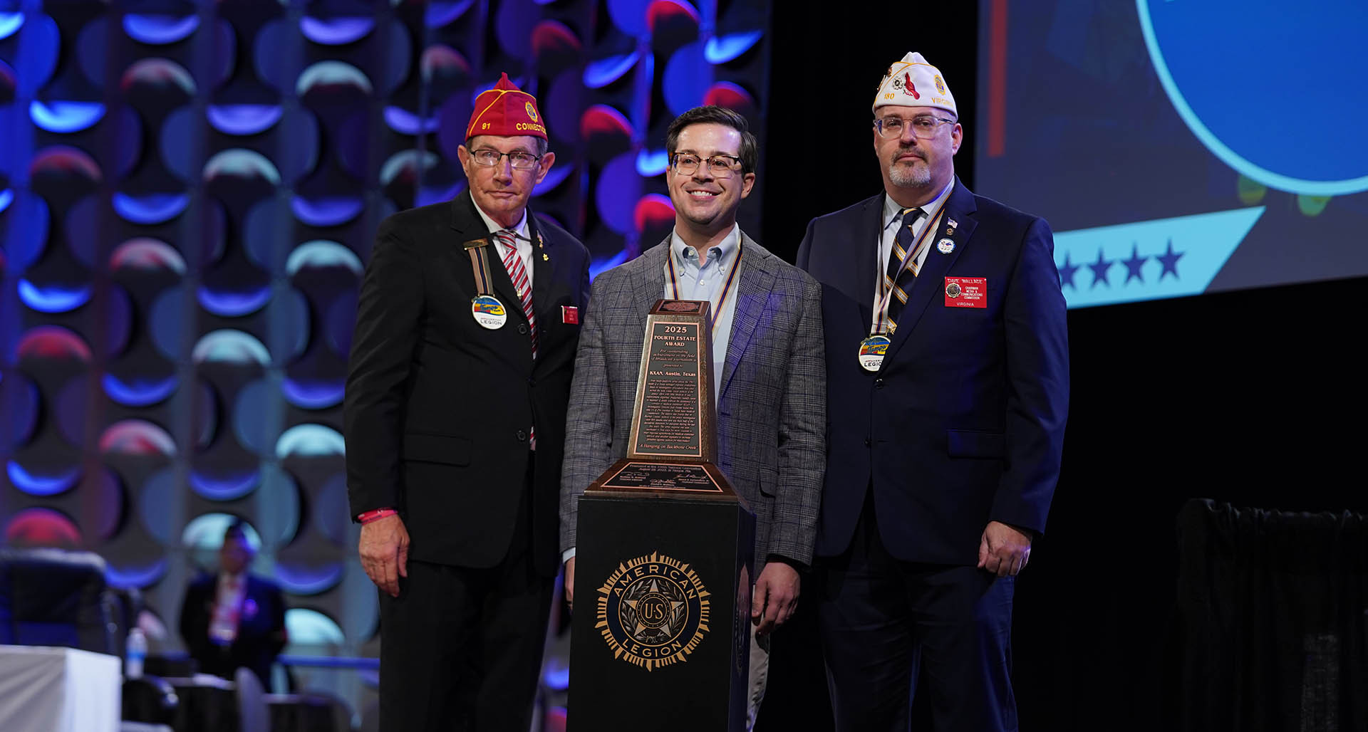 2025 American Legion Fourth Estate Broadcast Award recipient Josh Hinkle of KXAN-TV in Austin, Texas. Photo by Jennifer Blohm/The American Legion