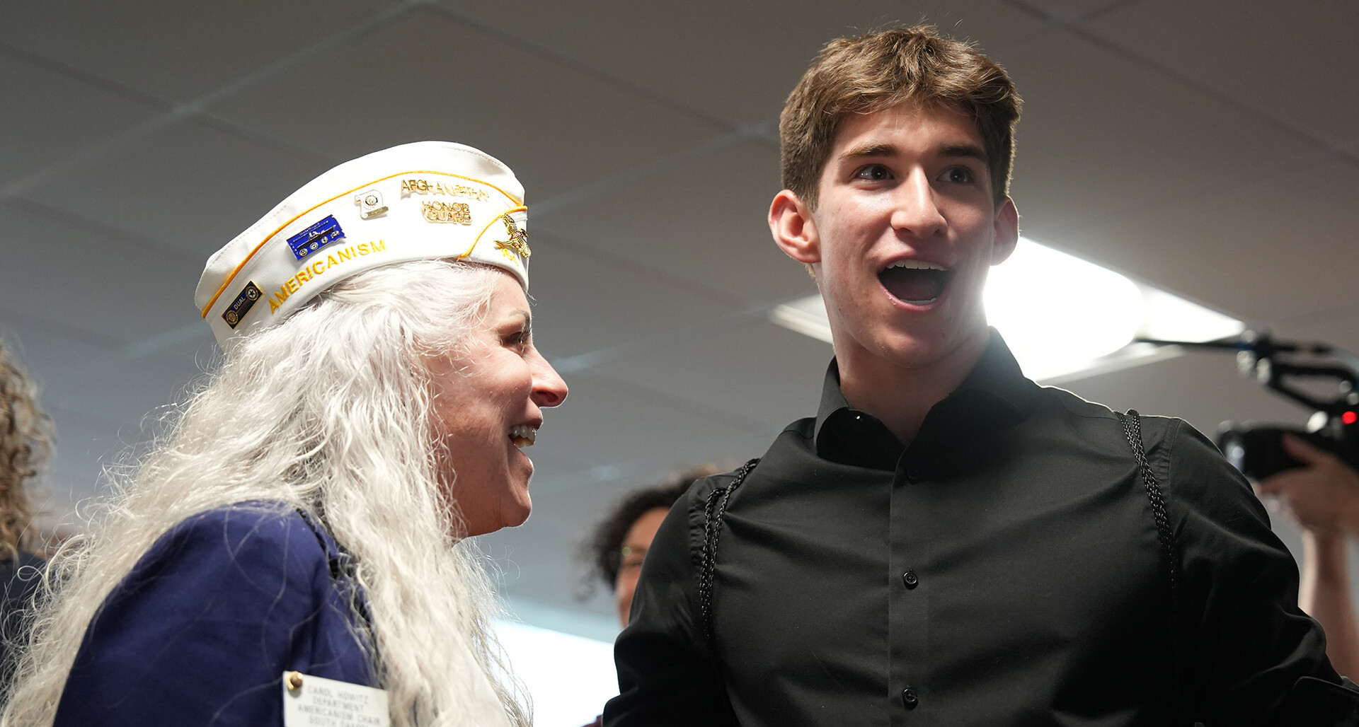 Lewis Carlyle of the Department of South Dakota during the National Oratorical Contest semifinals at Hillsdale College in Michigan. Jennifer Blohm/The American Legion