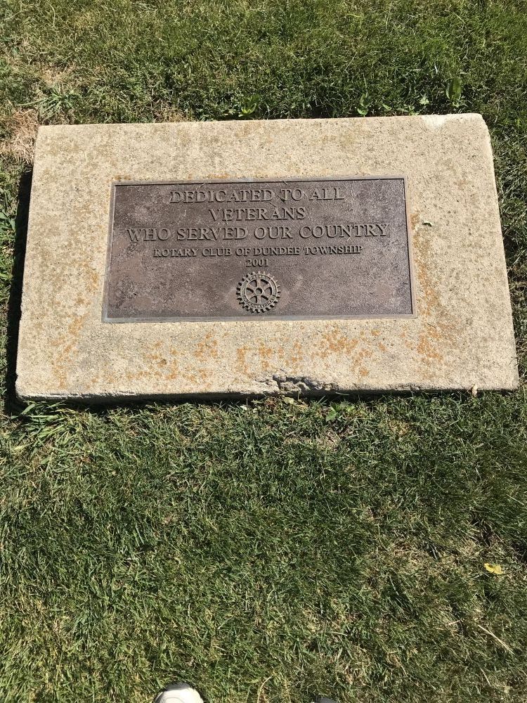 Dundee Township Dedication Plaque