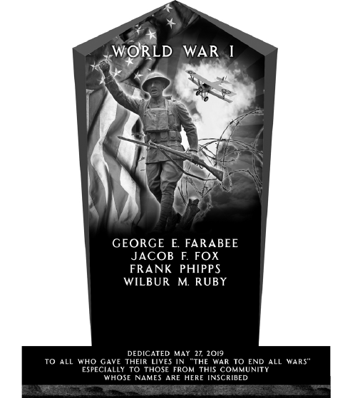 WWI Monument dedicated as the "War to end all wars"