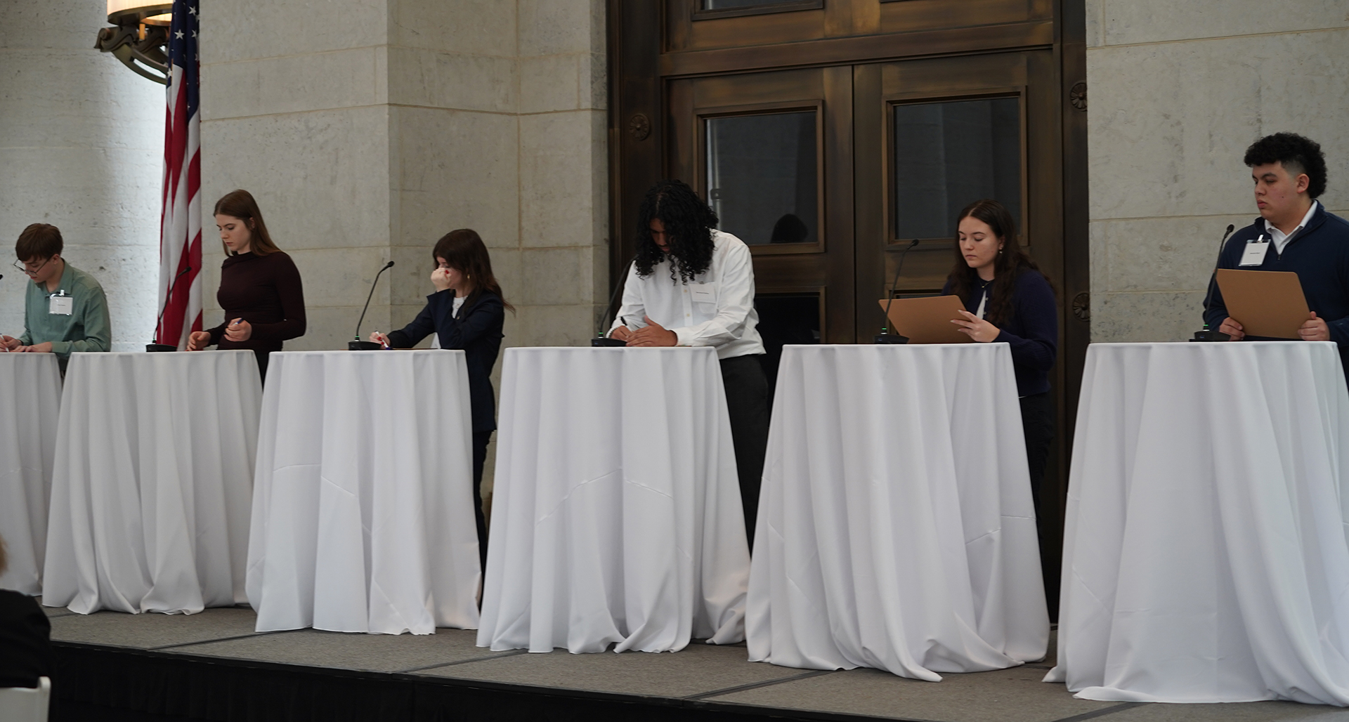 Ohio high school students participate in the America250-Ohio History Bee, held in partnership with the American Legion Department of Ohio on Thursday, Feb. 19. Photo by Owen J. Bagwell