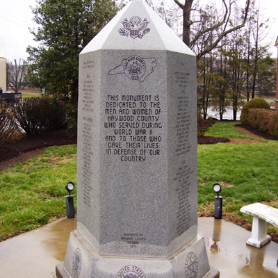 Haywood County World War II Monument, Canton
