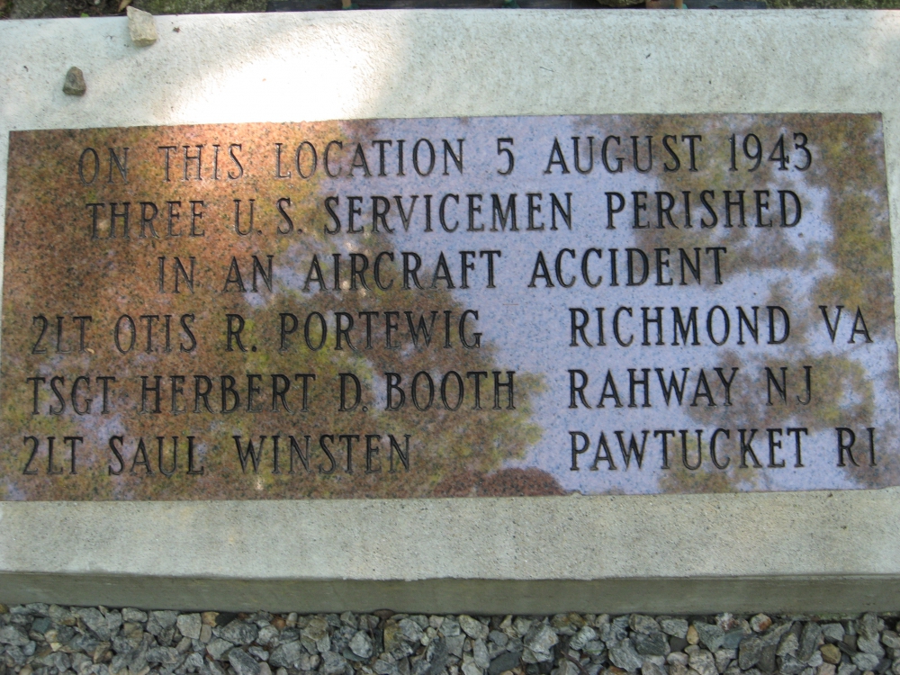 Wolf Hill Plane Crash Memorial II