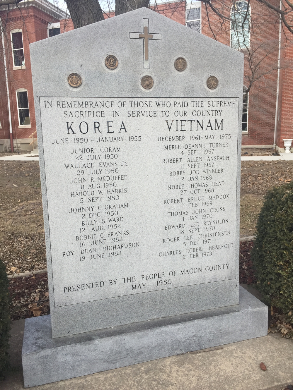 Macon County Korea & Vietnam War Monument