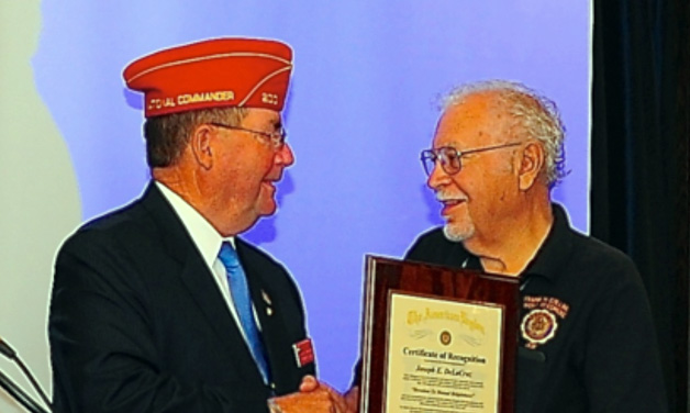 Commander honors Legionnaire for NEF efforts