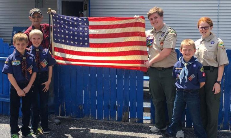 Older Old Glory provides a teaching moment