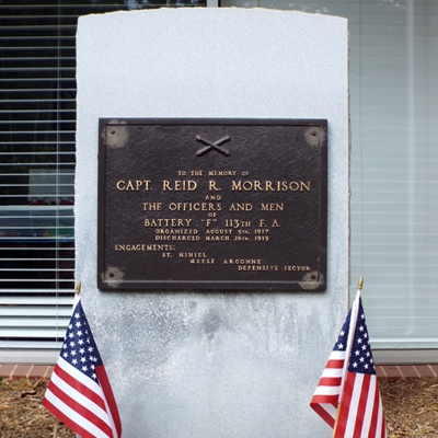 Captain Reid R. Morrison and Battery F, Mooresville, North Carolina