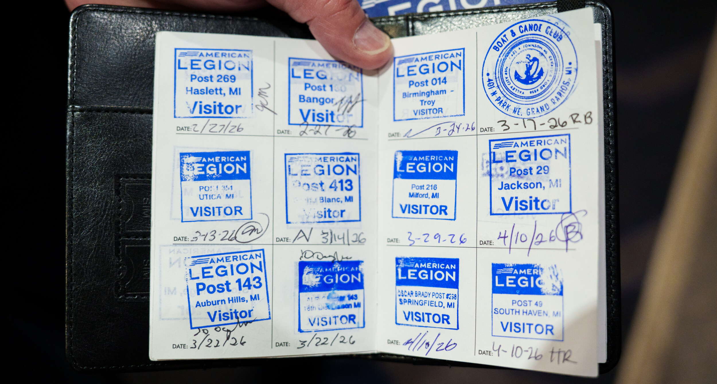 Legion passport of Roger Deaton, Department of Michigan 2nd vice commander