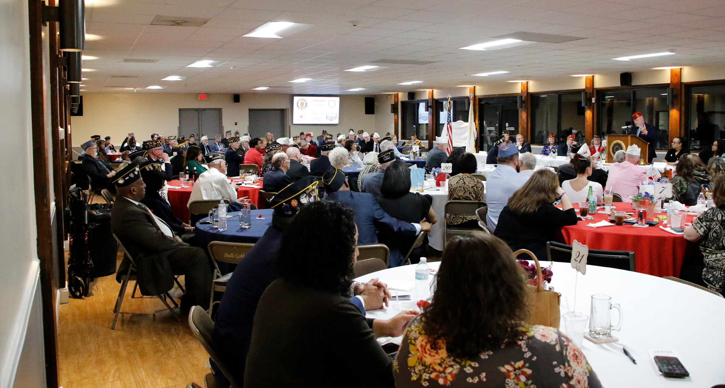 American Legion National Commander Dan Wiley speaks at a post in Maryland.
