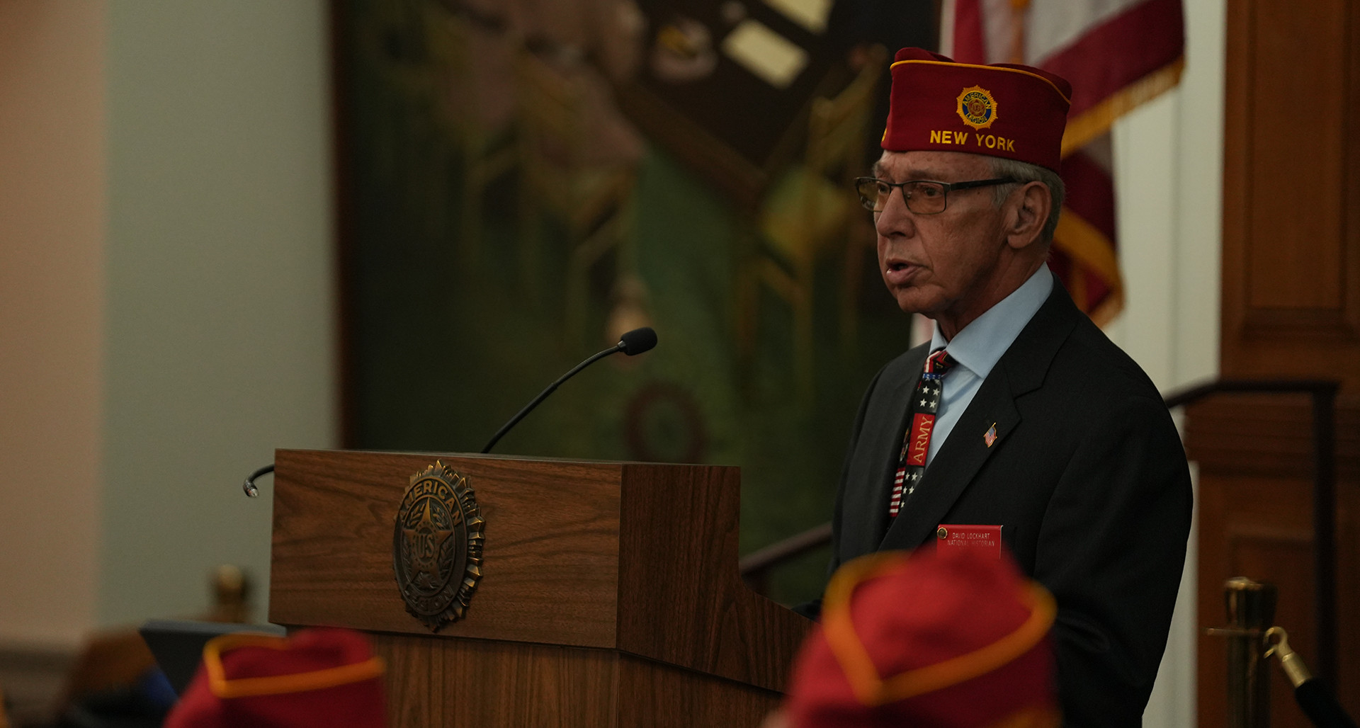 National Historian David Lockhart speaking during the 2025 Fall NEC Meeting. Jennifer Blohm/The American Legion