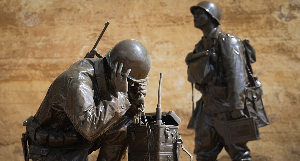 The centerpiece of the National Memorial of Military Ascent in Grafton, Ill. (Photo by James Jackson)