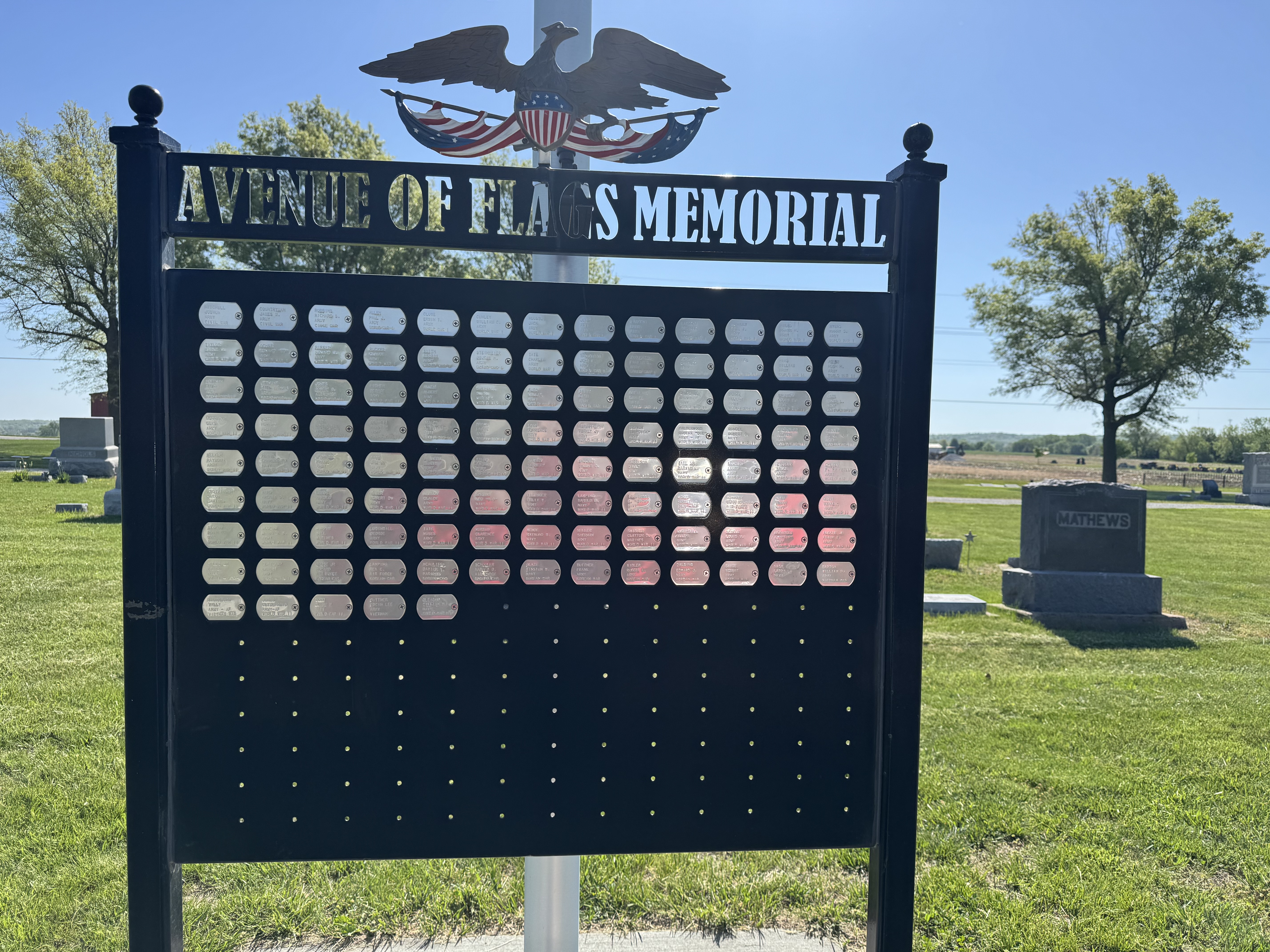 Seneca City Cemetery Avenue of Flags