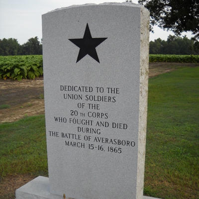 The Battle of Averasboro Union Soldiers Memorial, Averasboro Battlefield, Dunn