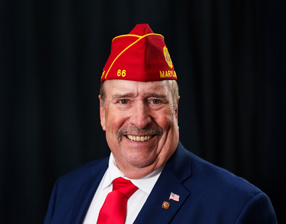 Official Portrait of 2025-26 National Vice Commander Jan D. "JD" Larson, Maryland