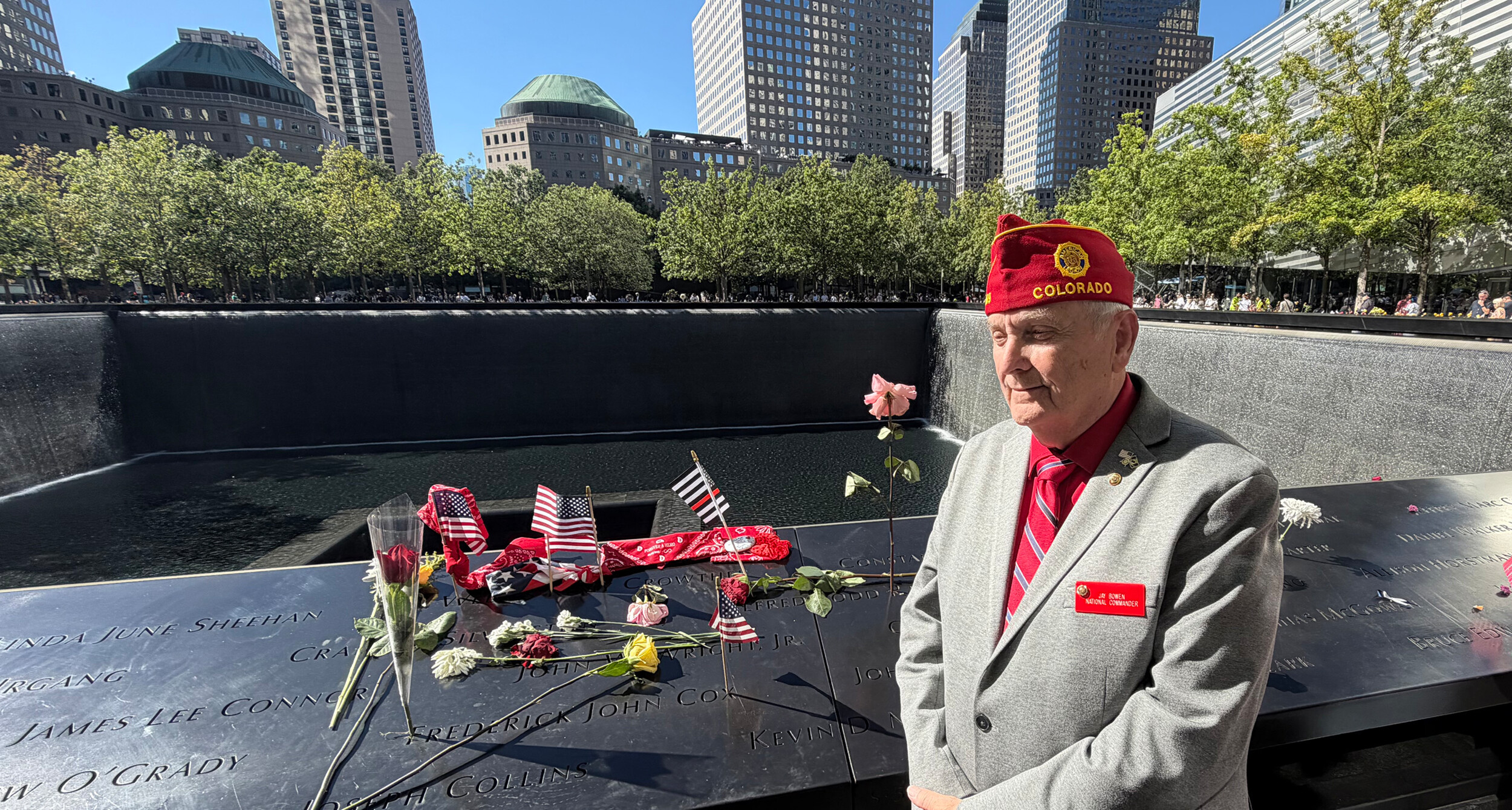 National Commander Bowen visited Ground Zero on 9/11.