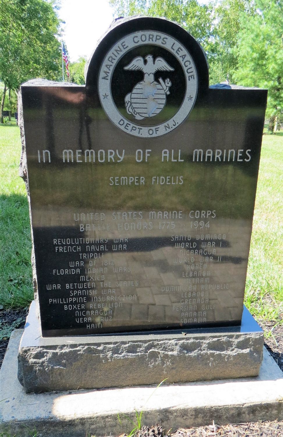 New Jersey Marine Corps League Memorial