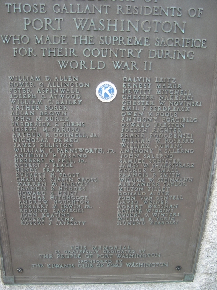 In memory of Port Washington residents who were killed during war time