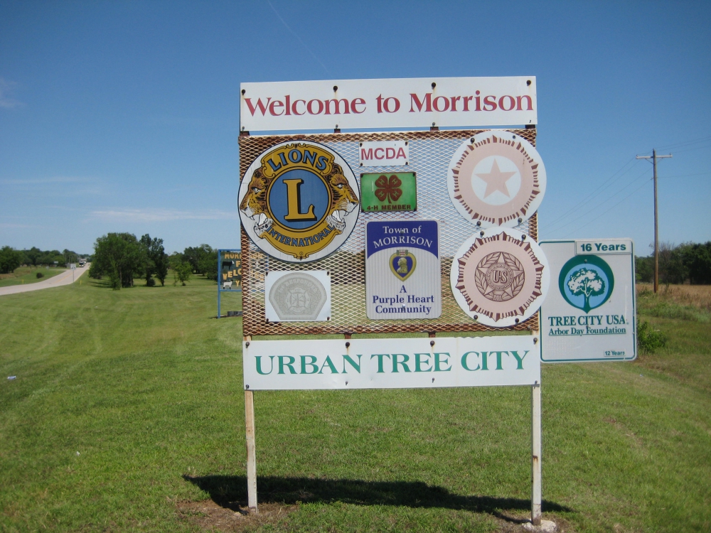 Morrison, Oklahoma - Purple Heart City Designation