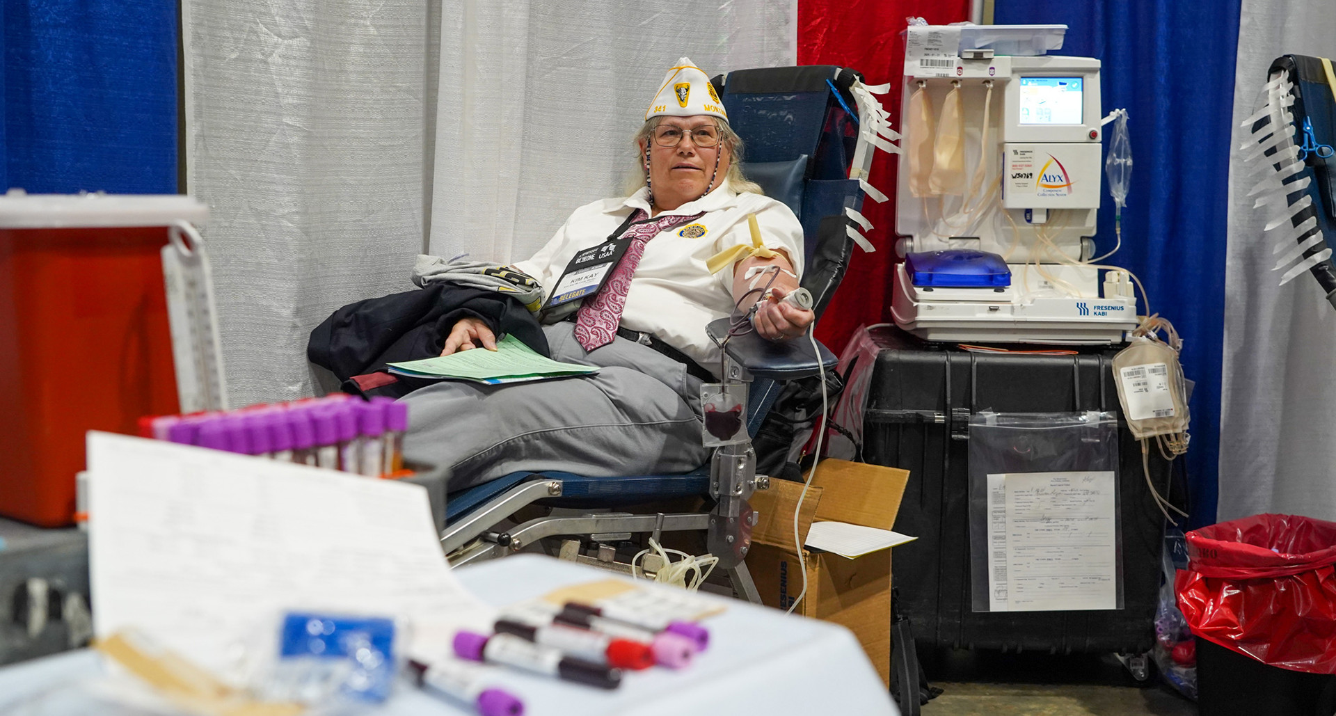 Members of The American Legion participated in a blood drive at the 2024 National American Legion Convention in New Orleans. 