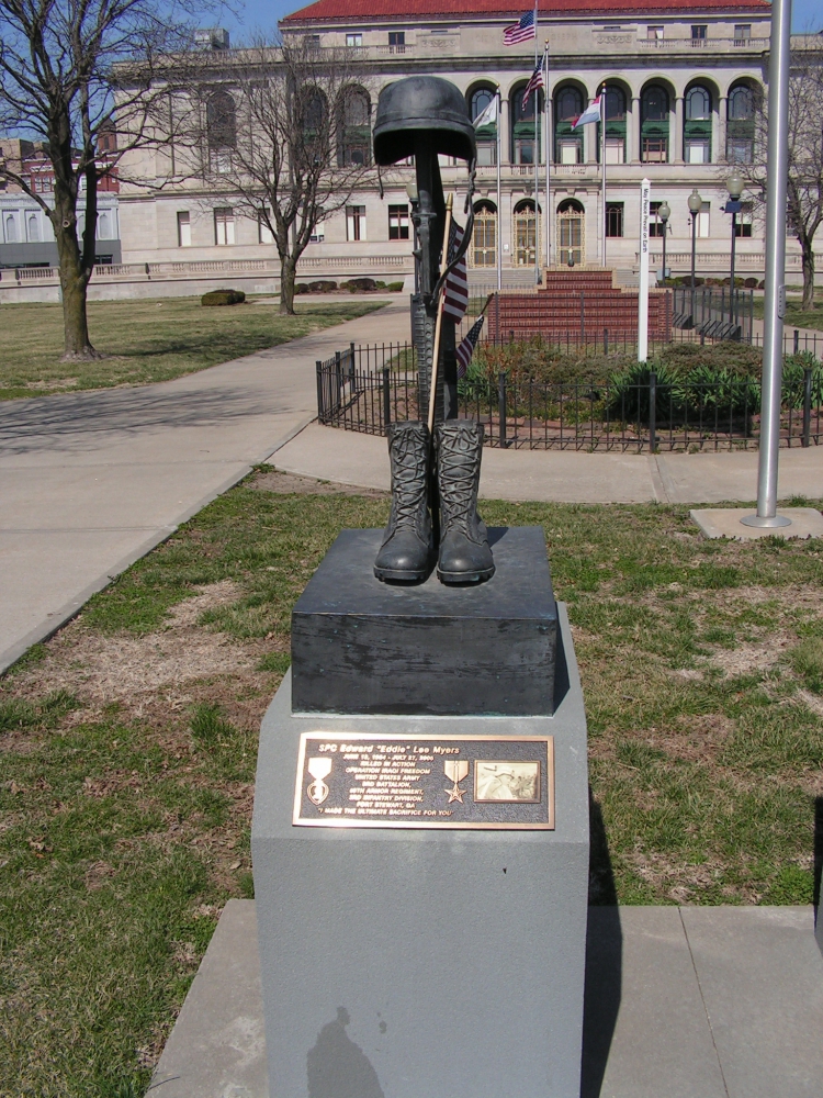 SPC Edward “Eddie” Lee Myers Battlefield Cross Memorial