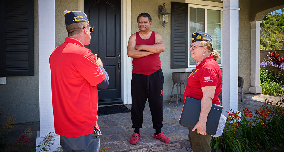 On veterans’ doorsteps, Legionnaires lend a hand and an ear