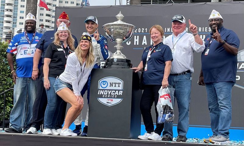 Legionnaires watch INDYCAR championship celebration up close