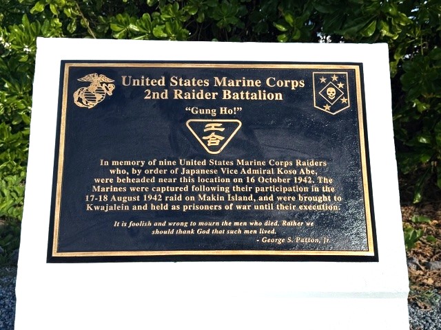 United States Marine Corps 2nd Raider Battalion Monument (Makin Raider)